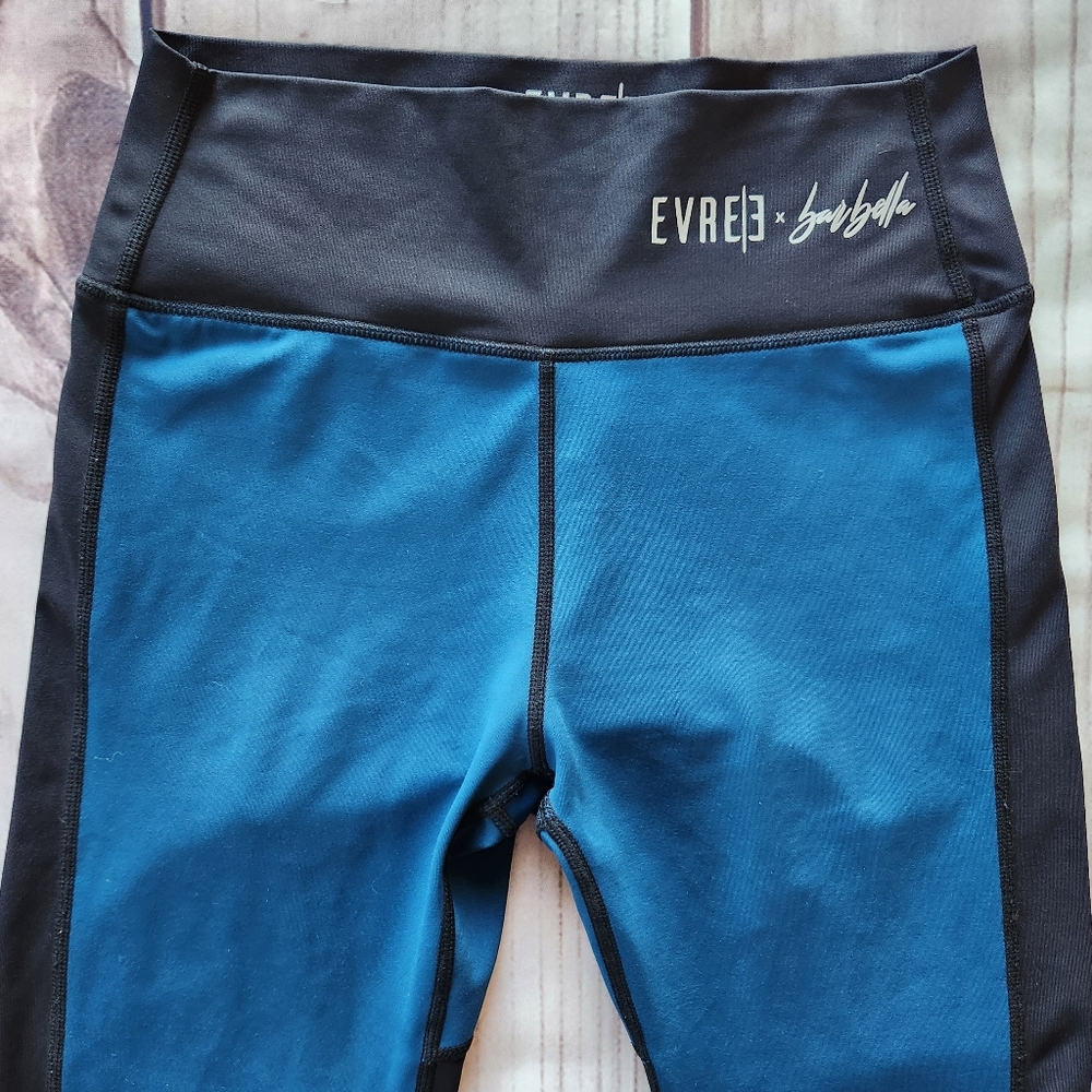 Evree X Barbella “Bella Heart” Legging & Bra Set Black Blue | Women's Size M - Picture 11 of 16